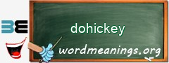 WordMeaning blackboard for dohickey